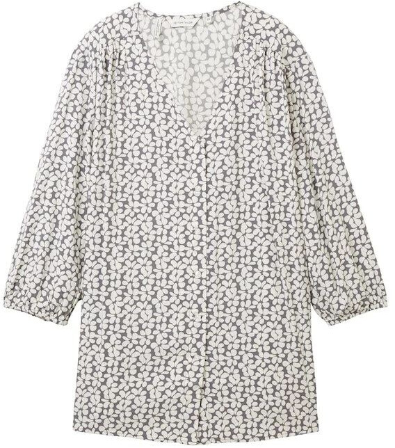 (1038802-33766) Bluse floral mit - V-Ausschnitt design € | grey bei 29,39 ab Tailor Preisvergleich Tom Plus