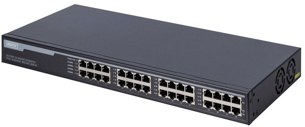 Digitus 16-Port Gigabit Ethernet PoE+ Injektor DN-95116