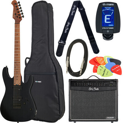 Harley Benton Fusion-III EMG HT Roasted SBK Black