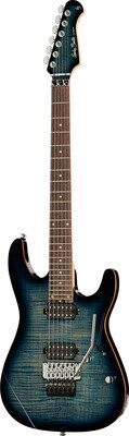 Harley Benton Fusion-III HH FR EB FBLB Gloss Trans Flamed