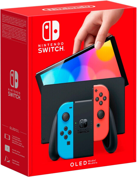 Nintendo Switch (OLED-Modell) neon-blau/neon-rot + Super Mario Bros. Wonder, Bild 2