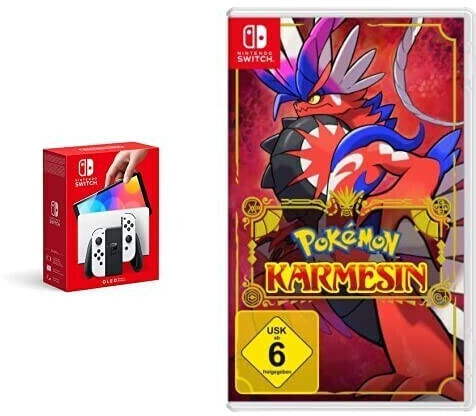 Nintendo Switch (OLED-Modell) weiß + Pokémon: Karmesin