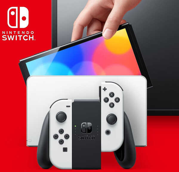 Nintendo Switch (OLED-Modell) weiß + Pokémon: Karmesin, Bild 9