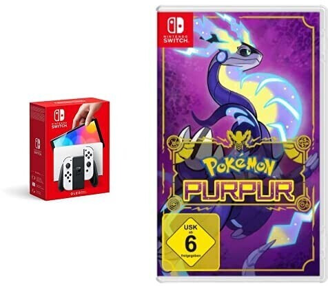 Nintendo Switch (OLED-Modell) weiß + Pokémon: Purpur