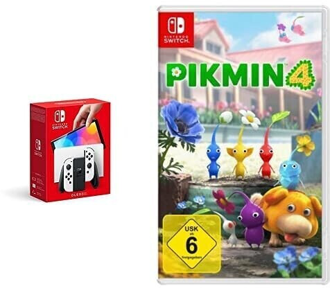 Nintendo Switch (OLED-Modell) weiß + Pikmin 4