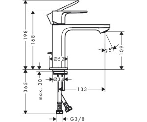 Axor Rebris E mattschwarz (72551670) ab 101,52 € | Preisvergleich bei ...