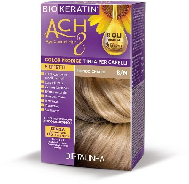 Biokeratin ACH8 Color Prodige 7/N Blond – Haarfarbe Mit Hyaluronsäure, Ohne Ammoniak & PPD