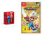 Nintendo Switch (OLED-Modell) neon-blau/neon-rot + Mario + Rabbids: Kingdom Battle - Gold Edition