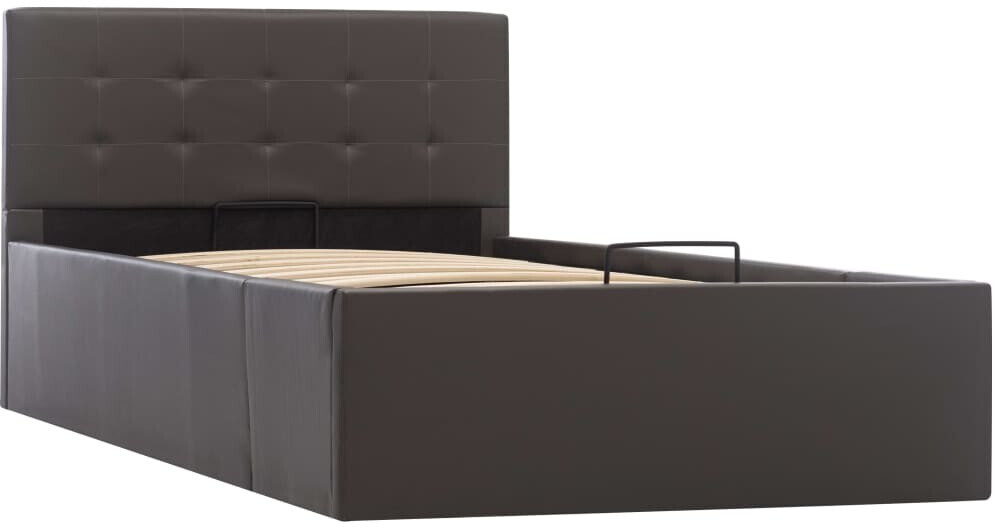 vidaXL Cadre de lit à rangement et LED Similicuir 100x200cm 28552