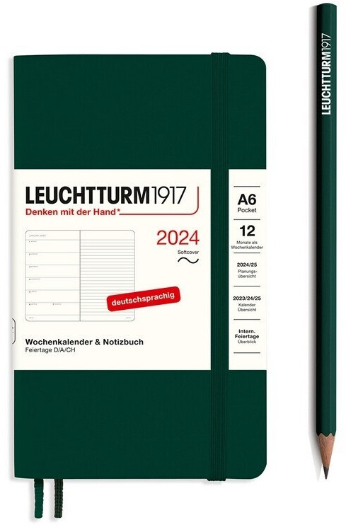 Leuchtturm1917 agenda, medium 2024, forest green