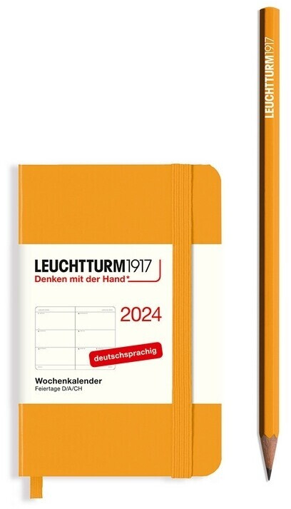 Agenda Semainier Mini A7 LEUCHTTURM1917 2026 - Anglais - Couverture Rigide, Vue Hebdo Horizontale, 70x110mm