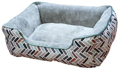 Nobby Komfort Kissen Rund CUDDLY - Hellgrau, Ø85 Cm, Weicher Plüsch, Waschbar