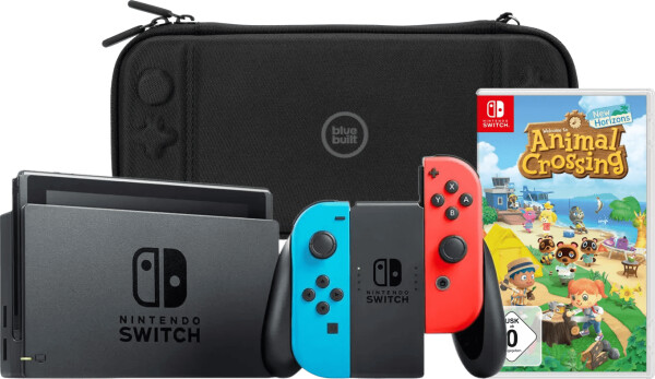 Nintendo Switch neon-rot/neon-blau (neue Edition) + Animal Crossing: New Horizons, Bild 2