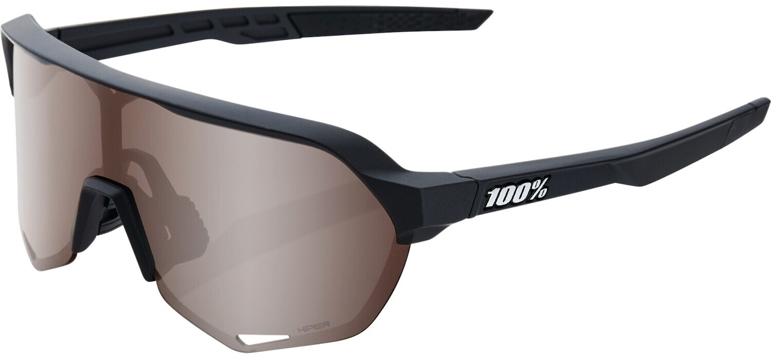 100% S2 soft tact black / hiper crimson silver mirror lens
