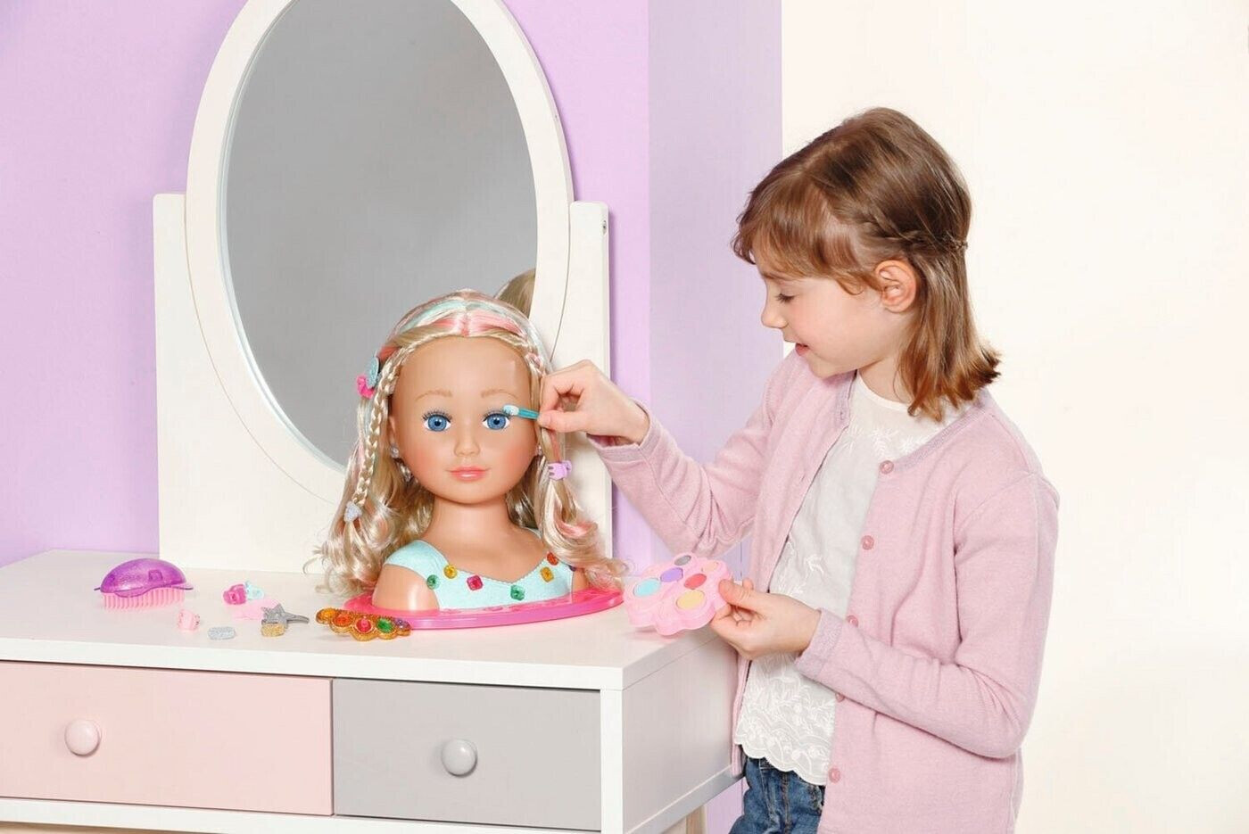 Baby born makeup and hair styling head discount