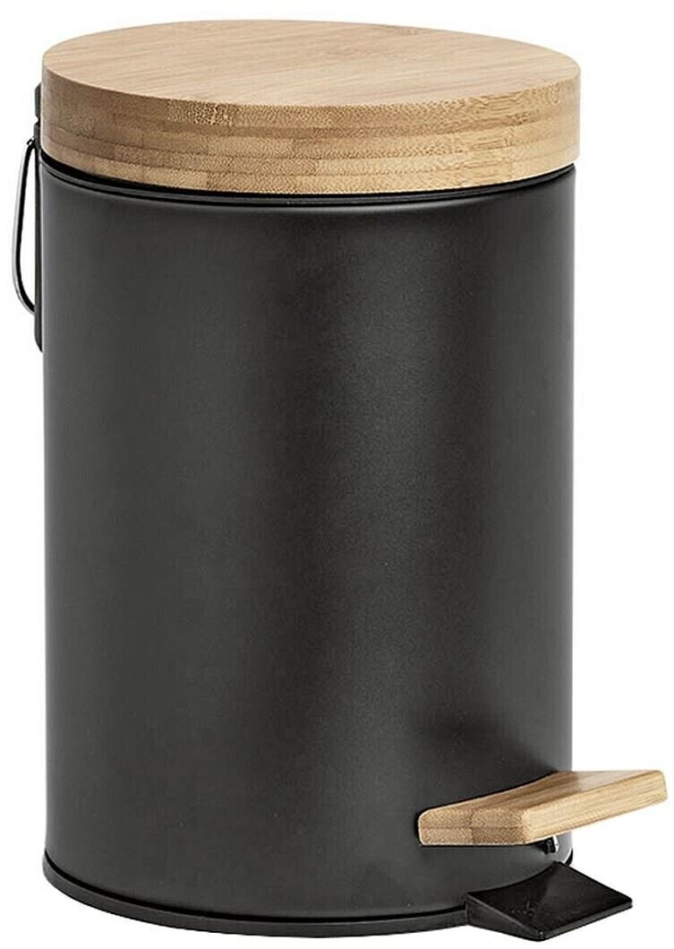 Zeller Pedal Bin (3L) black/bamboo