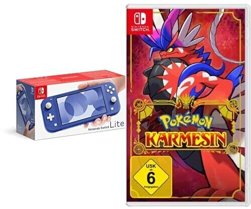 Nintendo Switch Lite blau + Pokemon: Karmesin