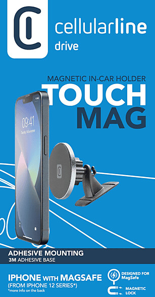 Cellularline Touch Mag Adhesive Supporto smartphone da auto magnetico per  sistema MagSafe Nero