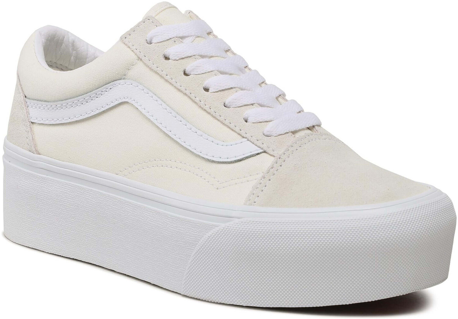 Vans old skool platform beige best sale