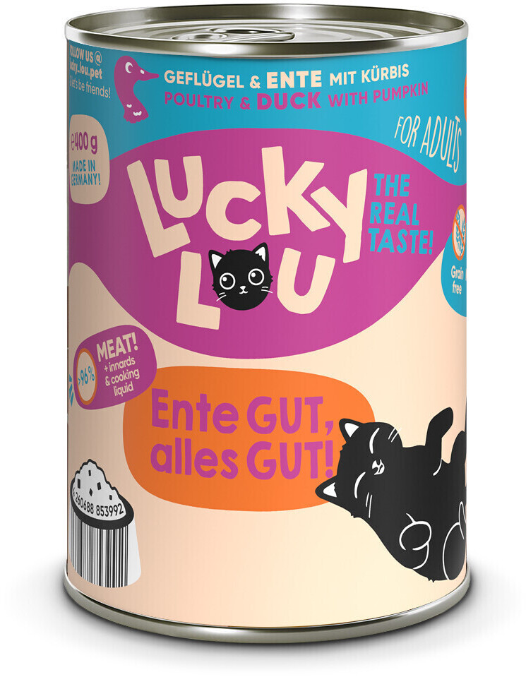 Lucky Lou Adult Poultry & Duck with pumpkin Wet Cat Food 400g
