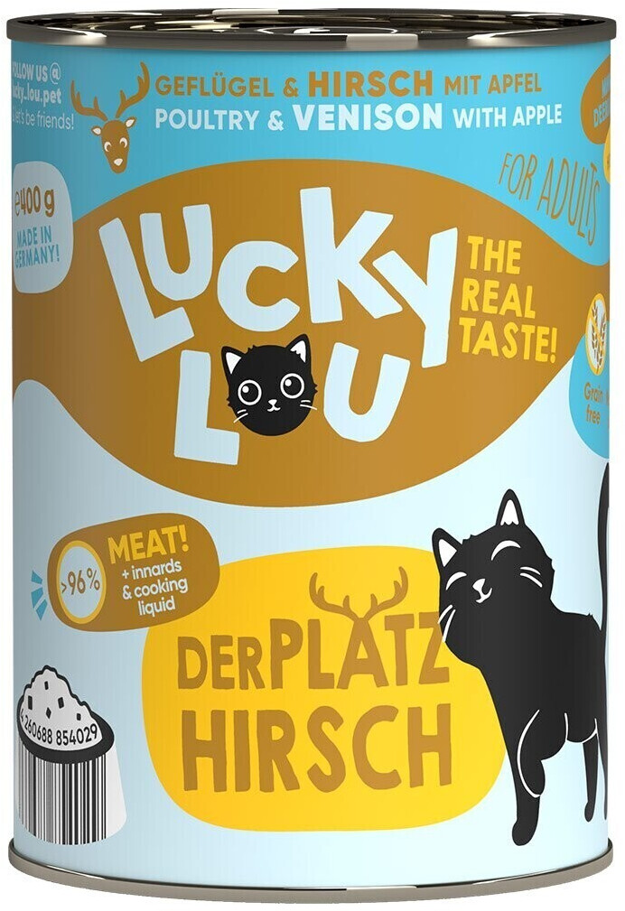 Lucky Lou Adult Poultry & Venison with apple Wet Cat Food