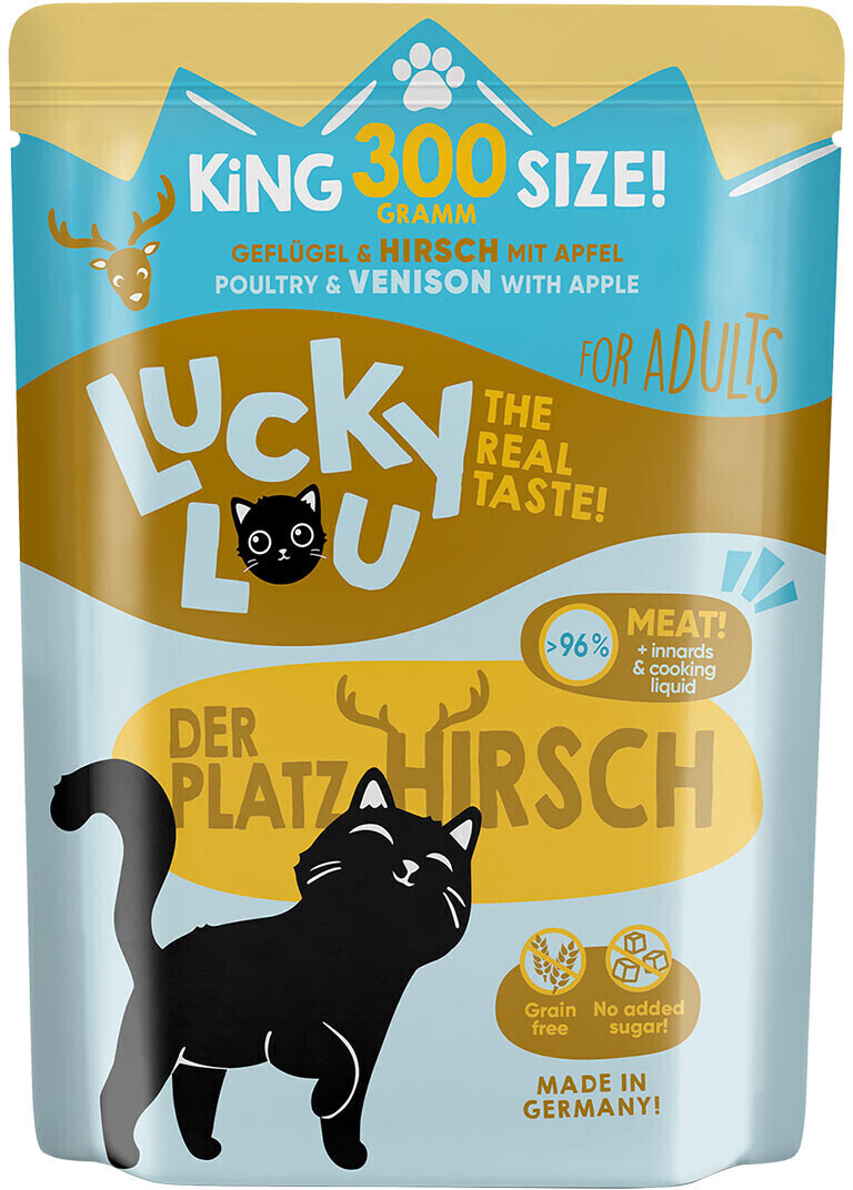 Lucky Lou Adult Poultry & Venison with apple Wet Cat Food 300g
