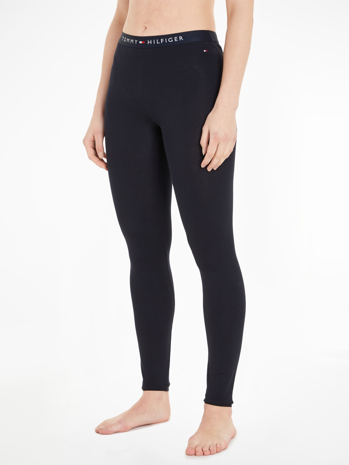 Tommy Hilfiger Logo Waistband Full Length Leggings (UW0UW04524) desert sky