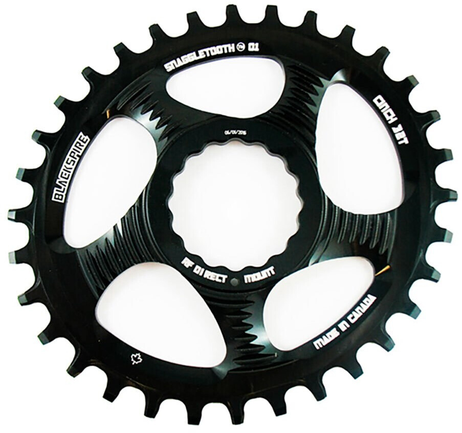 Blackspire Snaggletooth 6mm Offset Oval Chainring Black (34)
