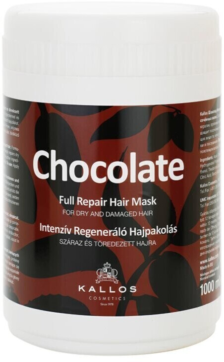 Photos - Hair Product Kallos Chocolate Repair Mask for Dry and Damaged Hair  (1000ml)