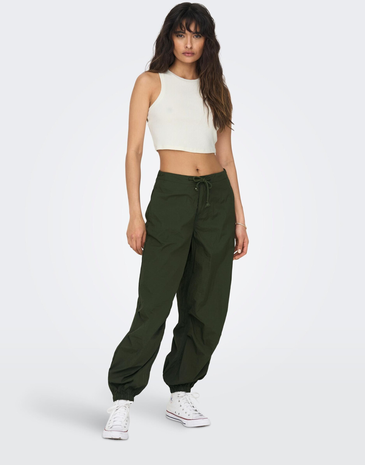 Only ONLJOAN LOOSE LW PANTS OTW (15295049-4234052) olive night ab 