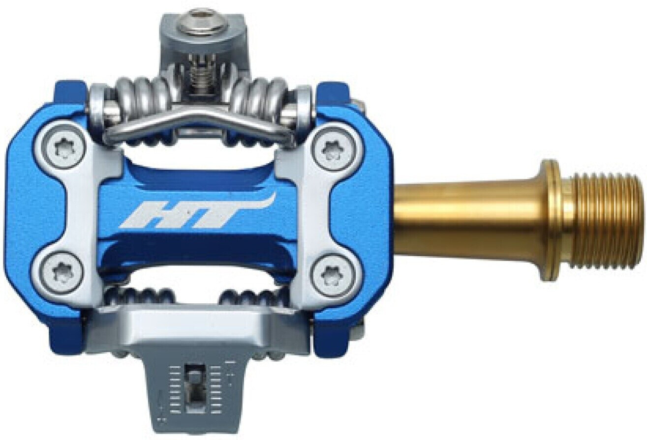 Ht-Components M2 Titanium Pedale blau/gold