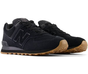 All black suede new balance 574 2025