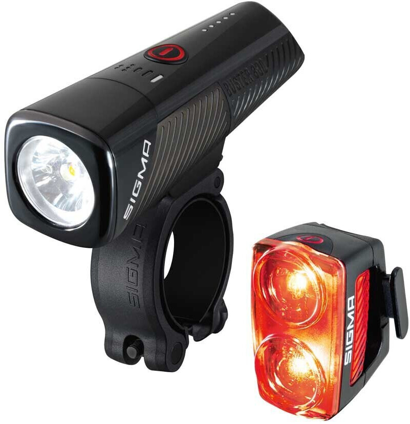 Sigmaitalia 800FL & RL 150 Front and Rear Light (720265) Kit Schwarz 800 Lumens