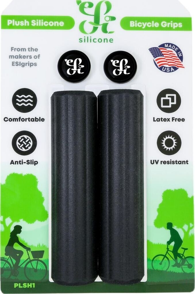 ESIgrips Plush Silicone Handlebars Schwarz
