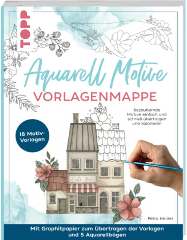 Aquarell Motive. Vorlagenmappe (Petra Heider) (ISBN: 9783735880628)
