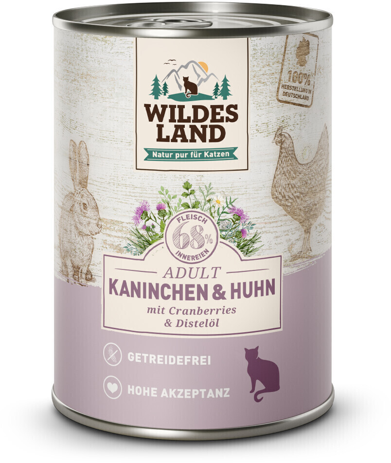 Wildes Land Adult pur Rabbit & Chicken with Cranberries & thistle oil wet Cat food
