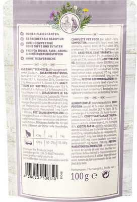 Wildes Land Pâtée pour chat 100g Wildes Land Pâtée pour chat 100g