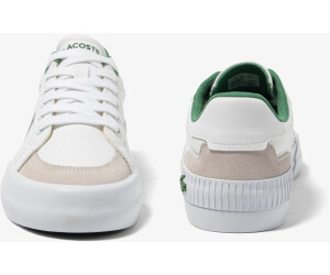 Lacoste shoes cheap white and green