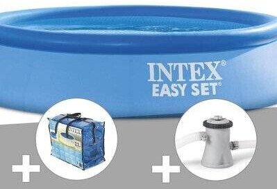Intex Easy Set (244 x 061 cm) + Bâche à bulles + Épurateur à cartouche (28106NP-BAB-EC)