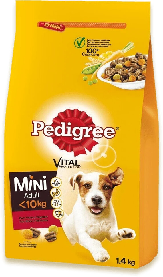 Pedigree Vital Protection Mini Adult 10kg con buey y verduras 1 4