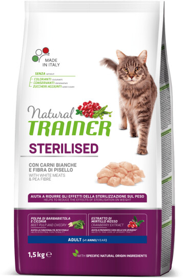 Natural Trainer Natural Sterilised Adult Turkey 1,5 kg