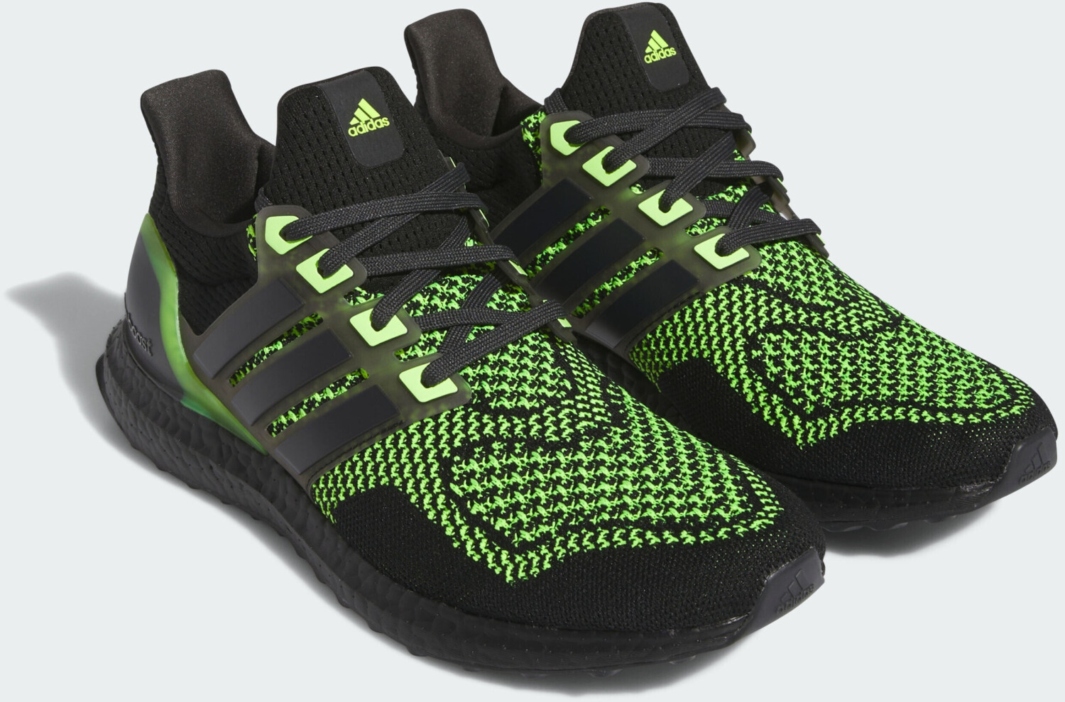 Adidas ultra boost core black  core black  glow green hot sale