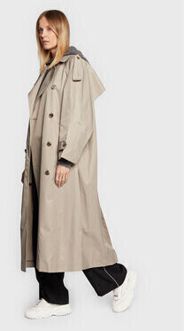 Calvin klein green trench coat store