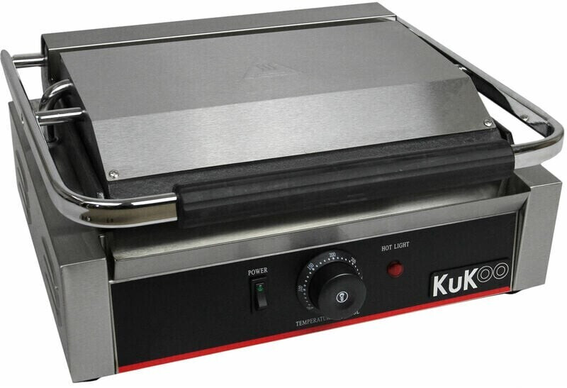 MonsterShop KuKoo parrilla eléctrica acero inoxidable plata
