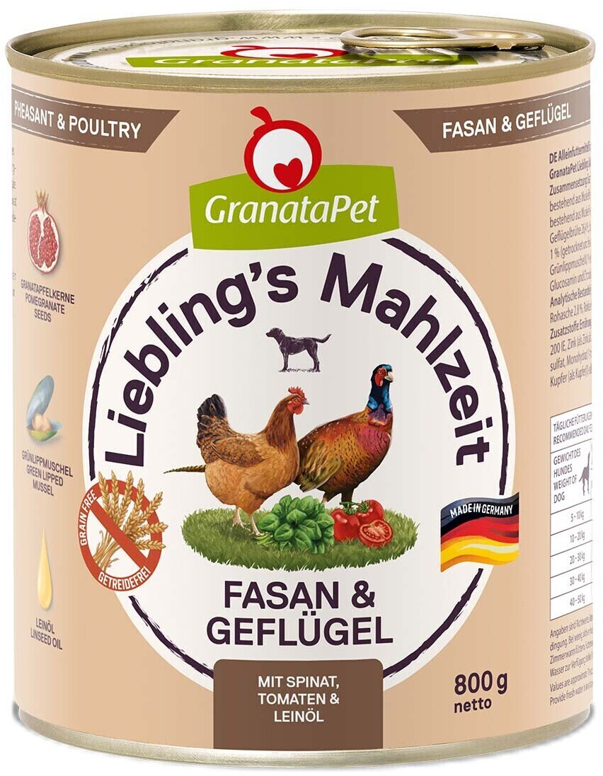 GranataPet Adult Pheasant & Poultry Dog Food 800g