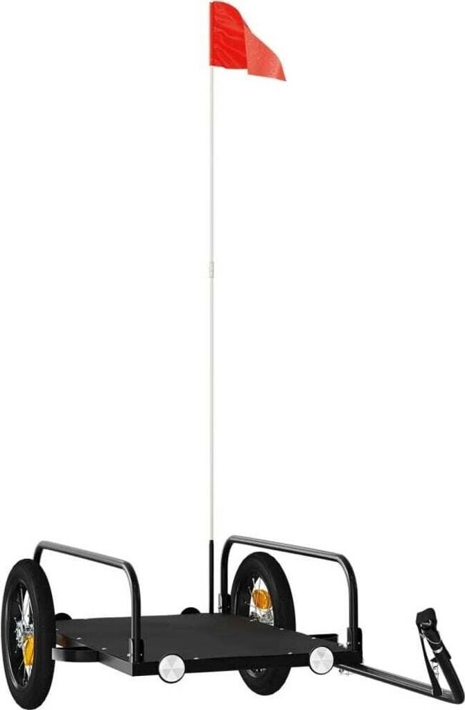 vidaXL Bicycle trailer for loads black 122x53x31 cm iron (94201)