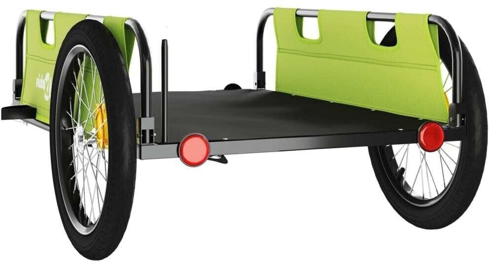 vidaXL Bicycle trailer green oxford tissue and iron (94179)