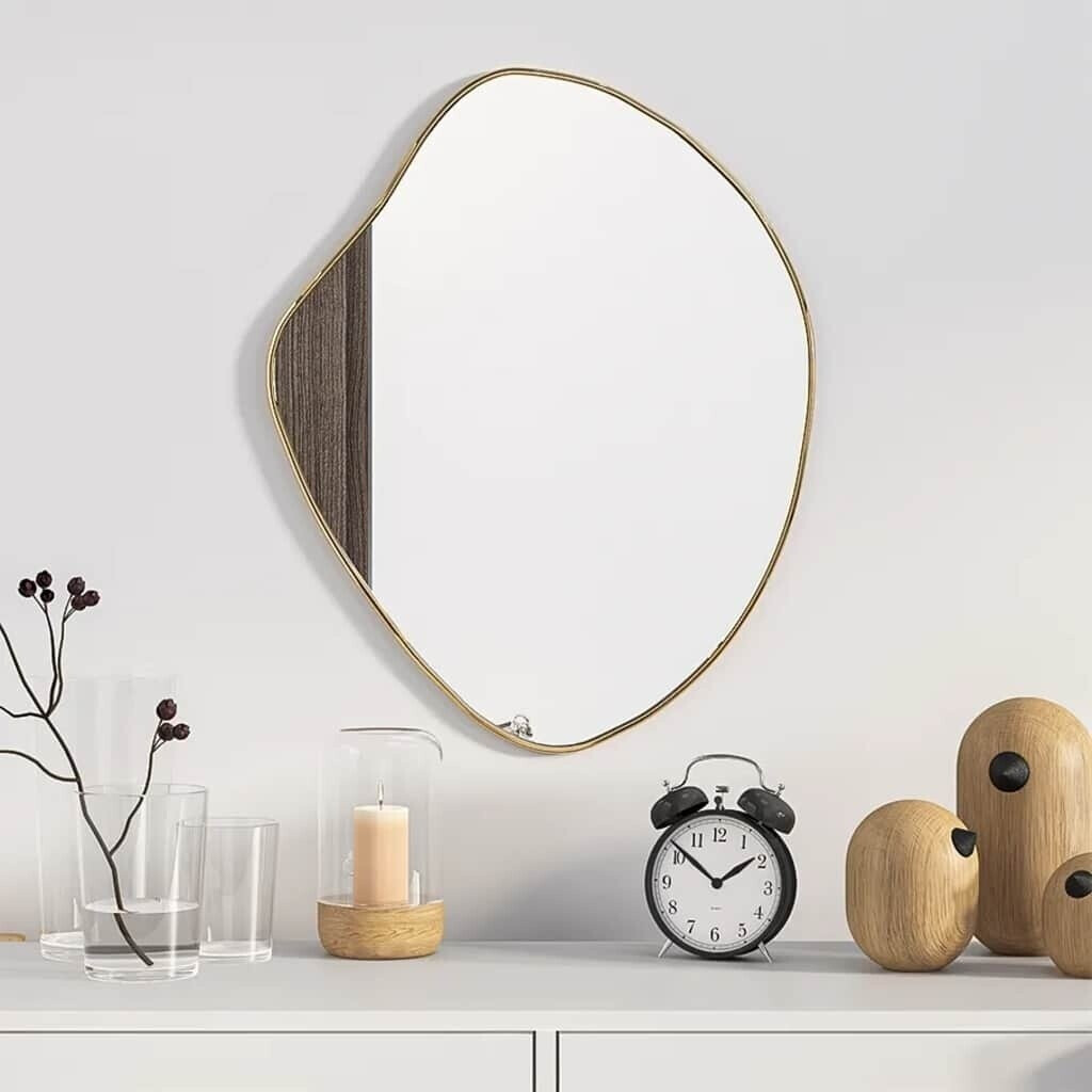 vidaXL Wall mirror golden 50x40 cm