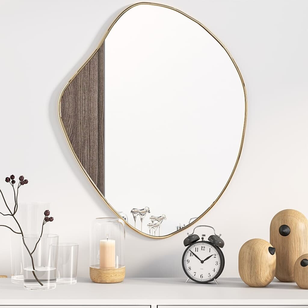 vidaXL Wall mirror golden 60x50 cm