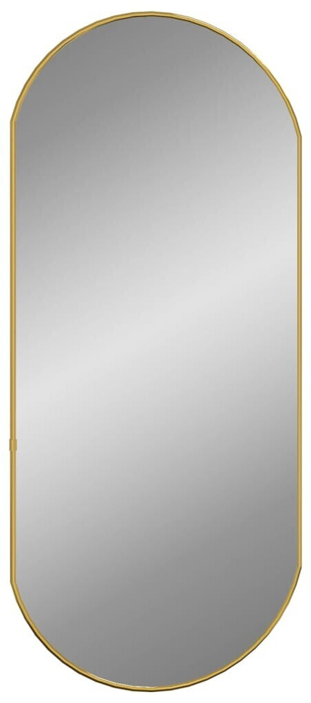 vidaXL Wall mirror Golden 80x35 cm oval